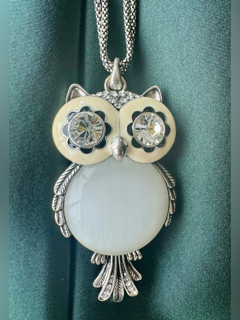 Mother of Pearl Owl Necklace